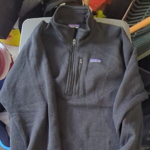 Patagonia Men's Charcoal Zip-Up Sweater